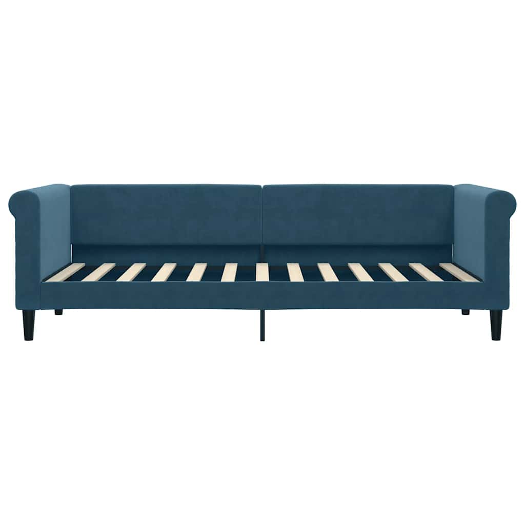 Sofá-cama com colchão 80x200 cm veludo azul