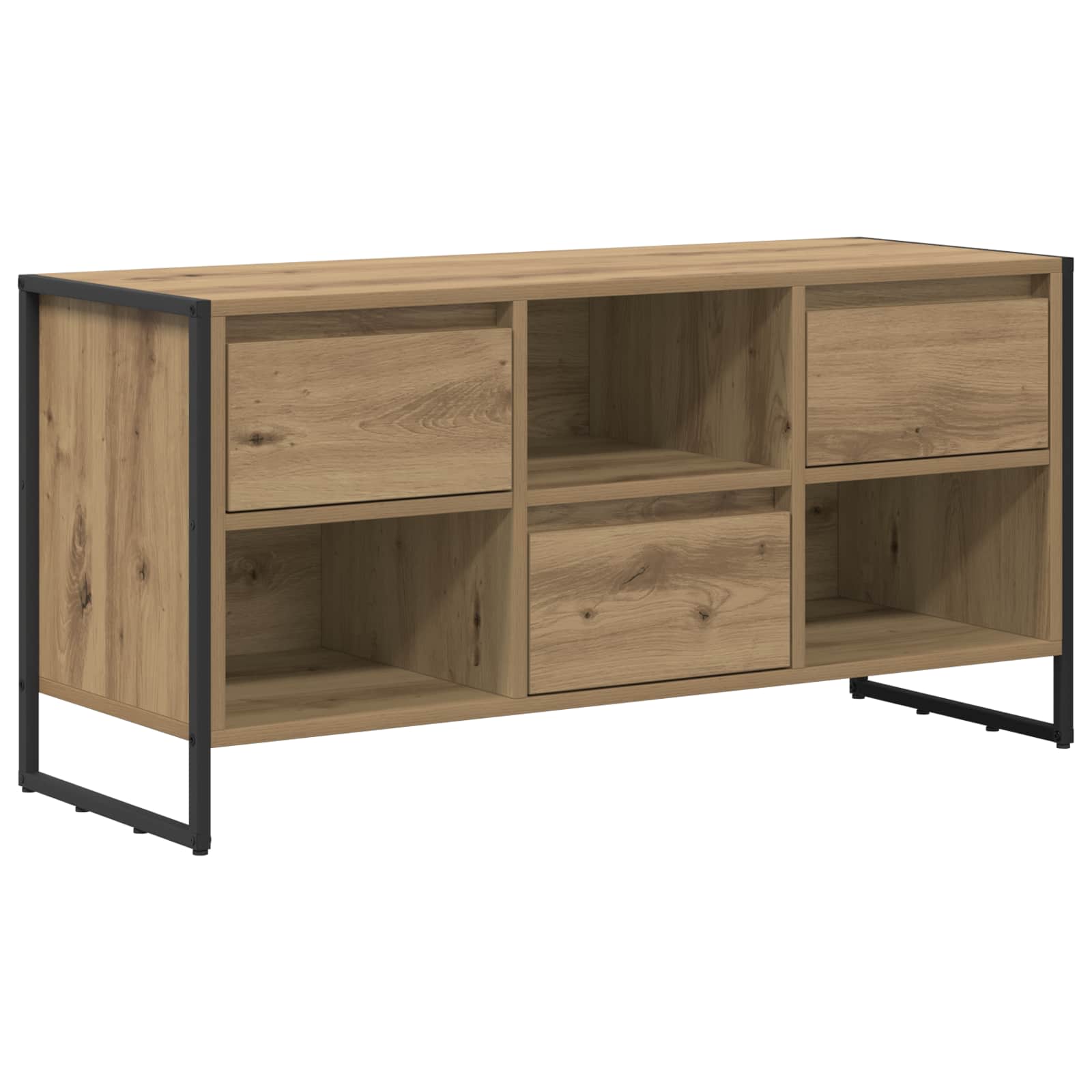 Gabinete para TV 100 x 36 x 49,5 cm carvalho artesanal