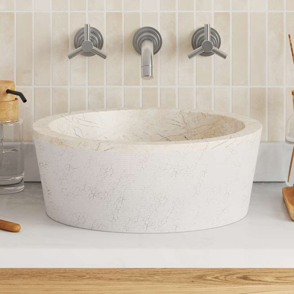 Lavatório ø40x15 mármore cor creme