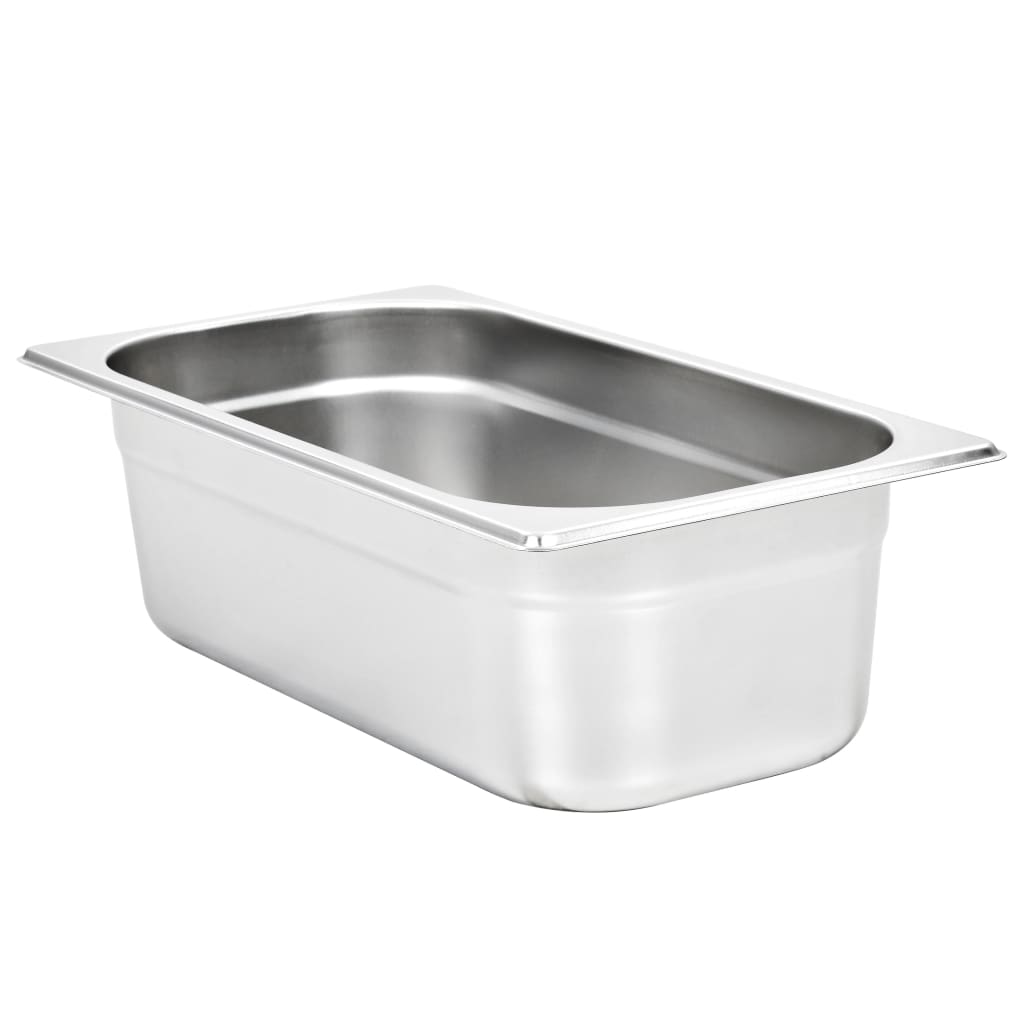 Recipientes gastronorm 8 pcs gn 1/3 100 mm aço inoxidável