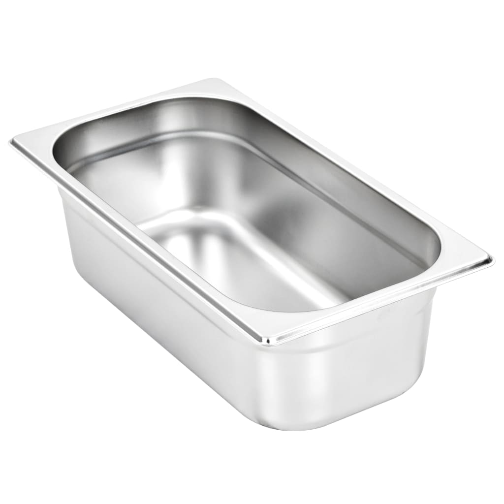 Recipientes gastronorm 8 pcs gn 1/3 100 mm aço inoxidável