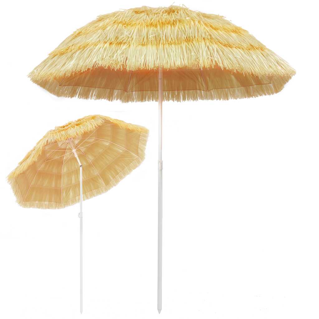 Guarda-sol de praia natural 180 cm estilo havaiano