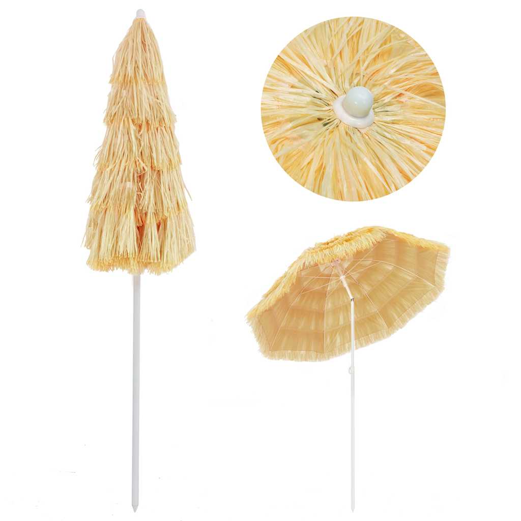 Guarda-sol de praia natural 180 cm estilo havaiano
