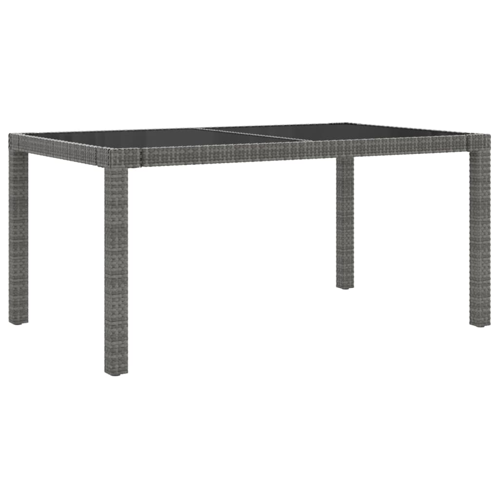 5Pcs conjunto de jantar p/ exterior c/ almofadões vime PE cinza