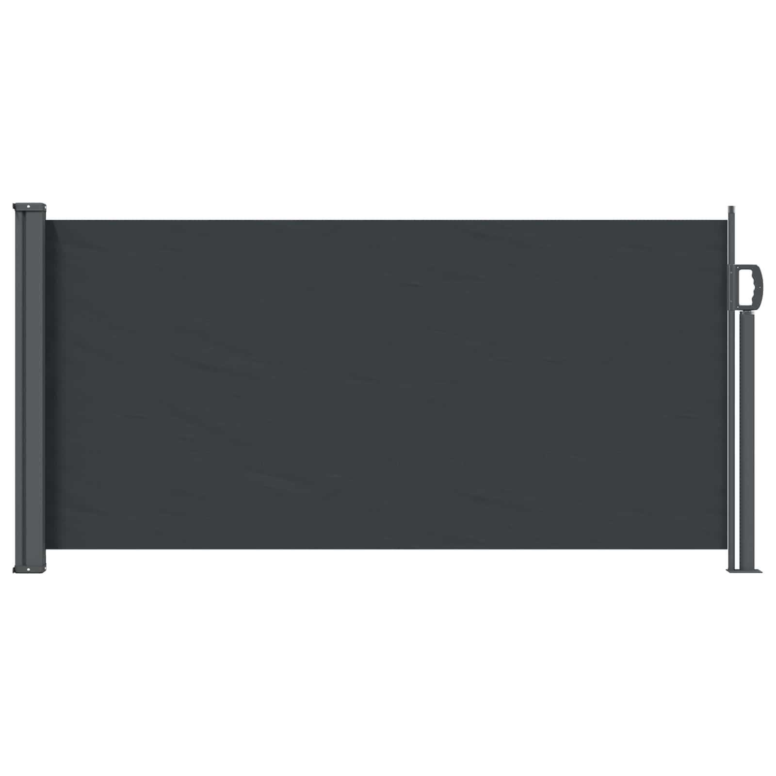 Toldo lateral retrátil 300 x 100 cm poliéster retangular preto