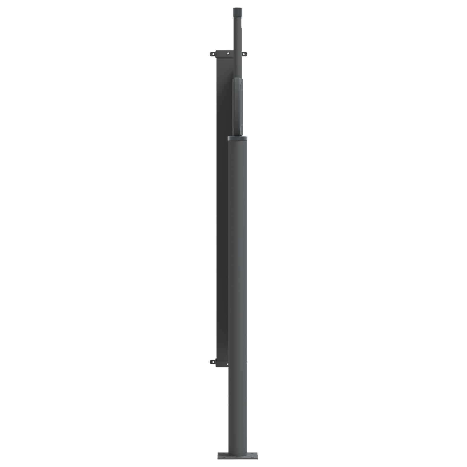 Toldo lateral retrátil 300 x 100 cm poliéster retangular preto