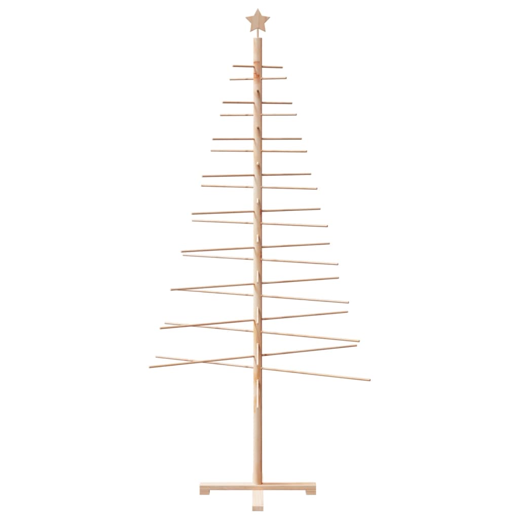 Árvore de natal decorativa 210 cm madeira de pinho maciça