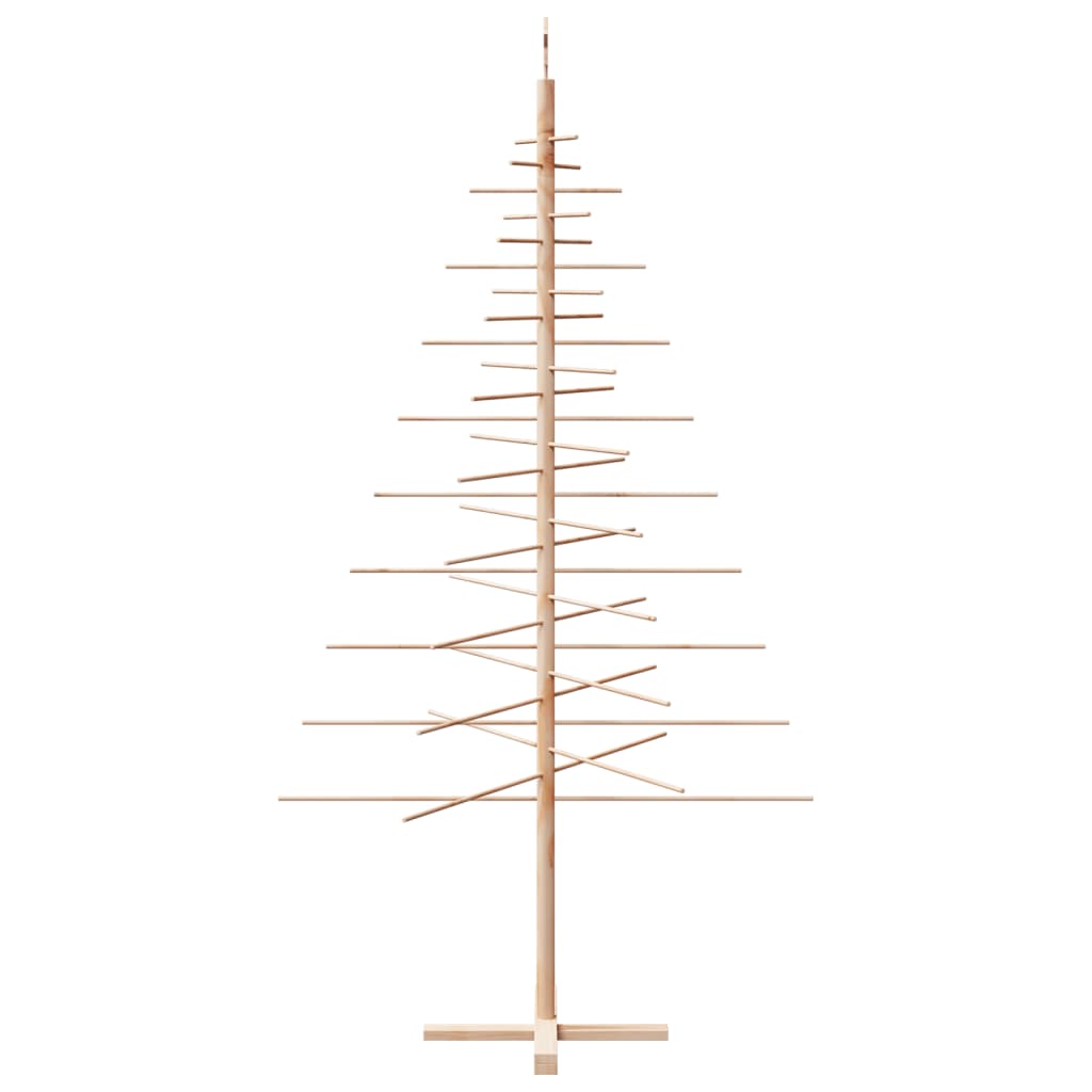 Árvore de natal decorativa 210 cm madeira de pinho maciça
