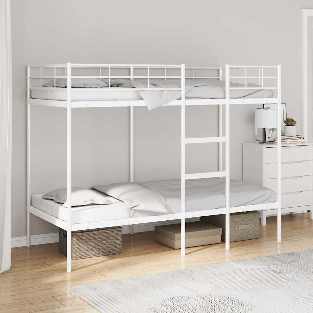 Beliche sem colchão 90x200 cm aço branco