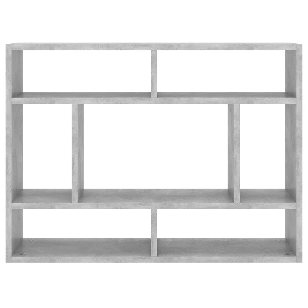 Estante de parede 75x16x55 cm contraplacado cinzento cimento