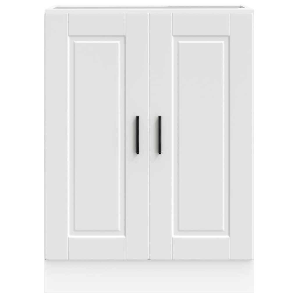 Armário base de cozinha porto derivados de madeira branco