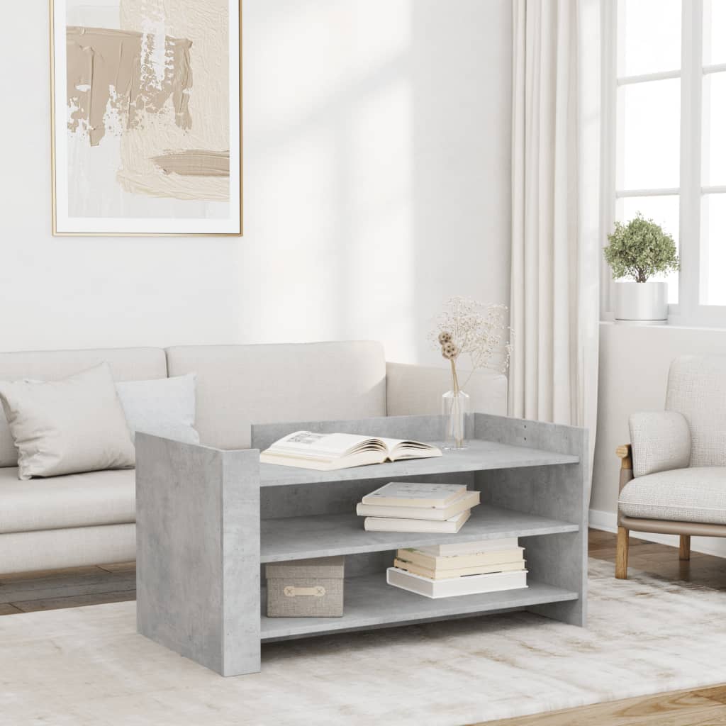 Mesa de centro 100x50x50cm derivados de madeira cinza cimento