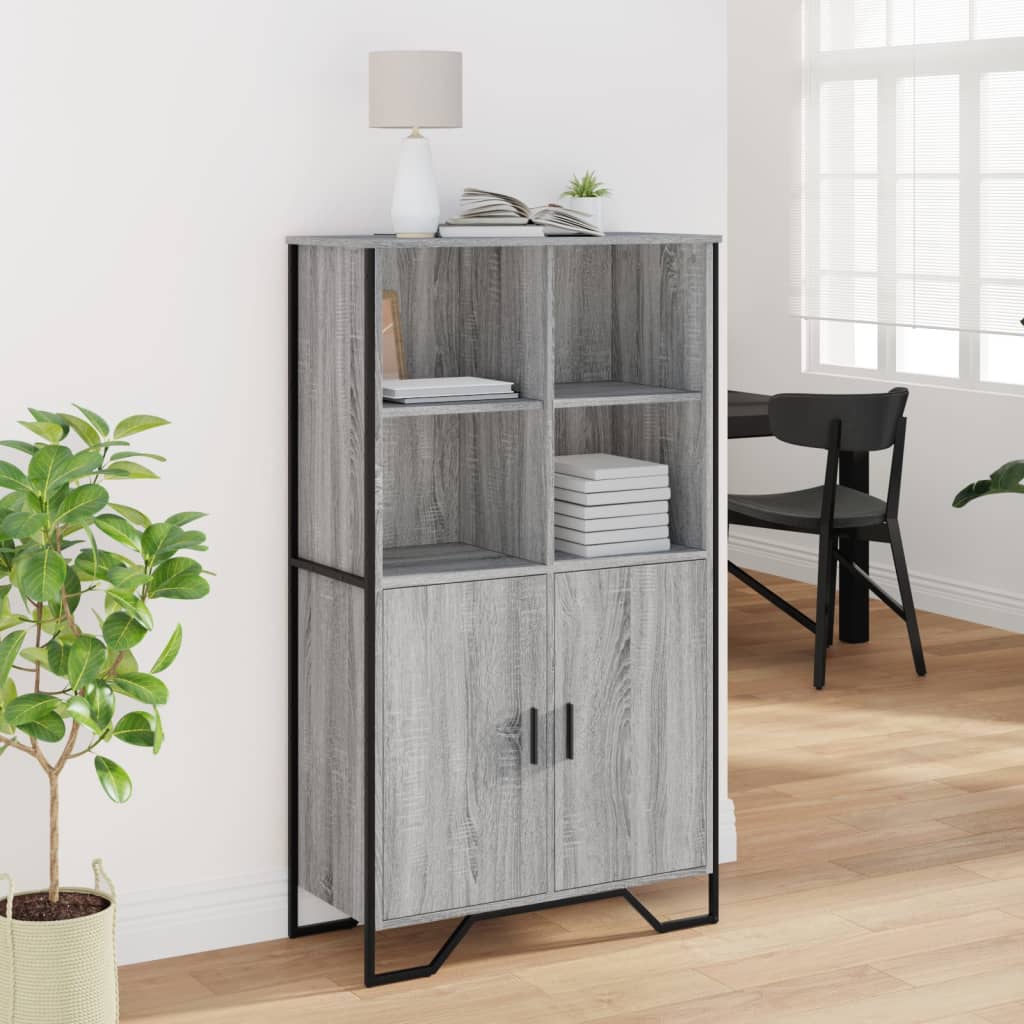 Armário alto 79,5x35,5x137,5 cm deriv. madeira cinzento sonoma