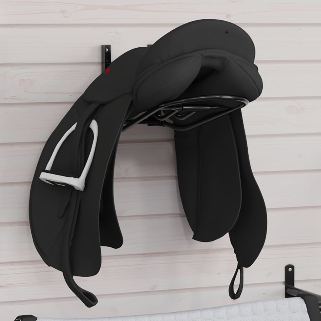 Suporte para sela de parede dobrável ferro preto