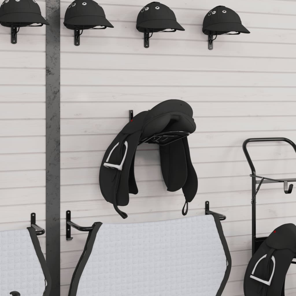 Suporte para sela de parede dobrável ferro preto