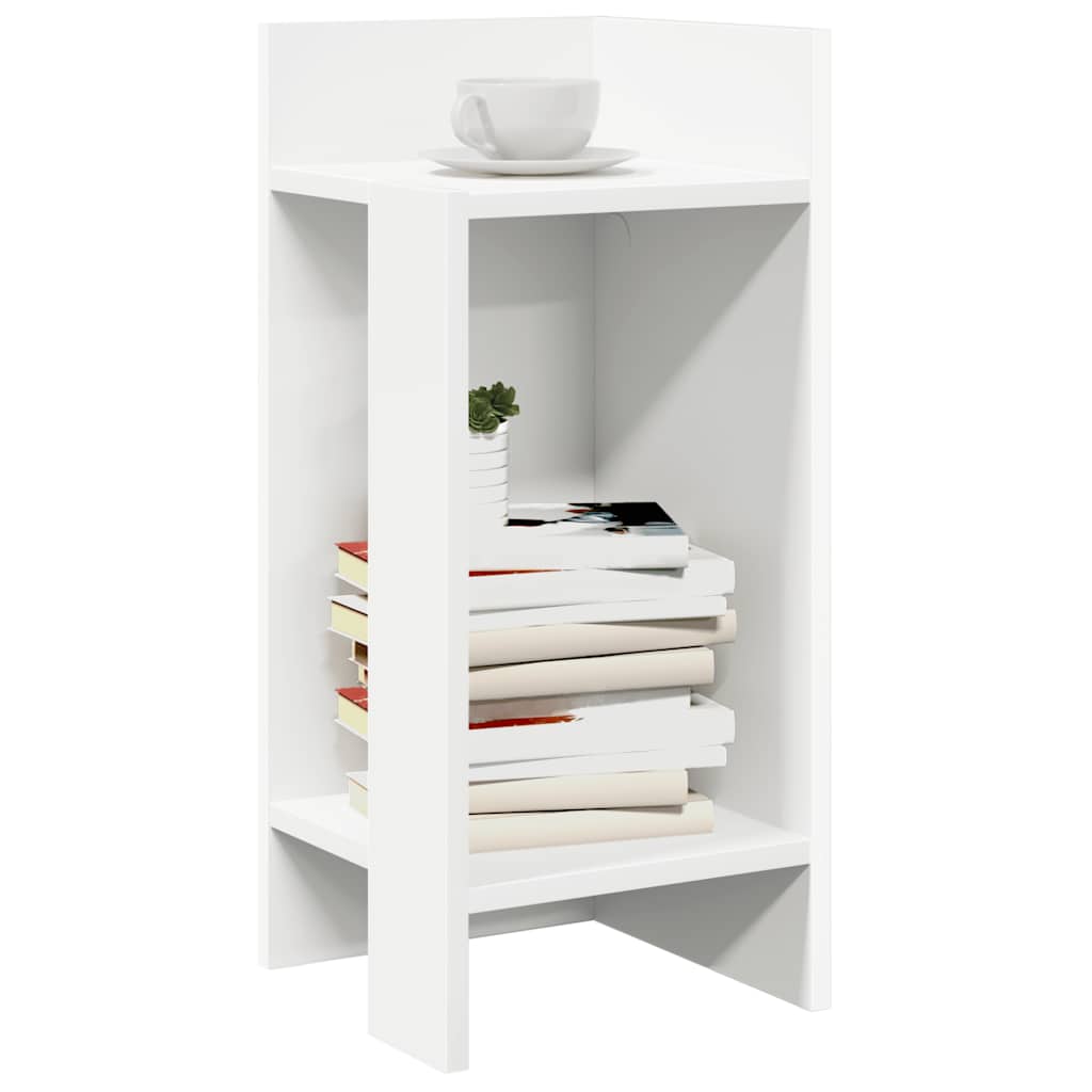 Mesa lateral com prateleira 110x50x103 cm branco