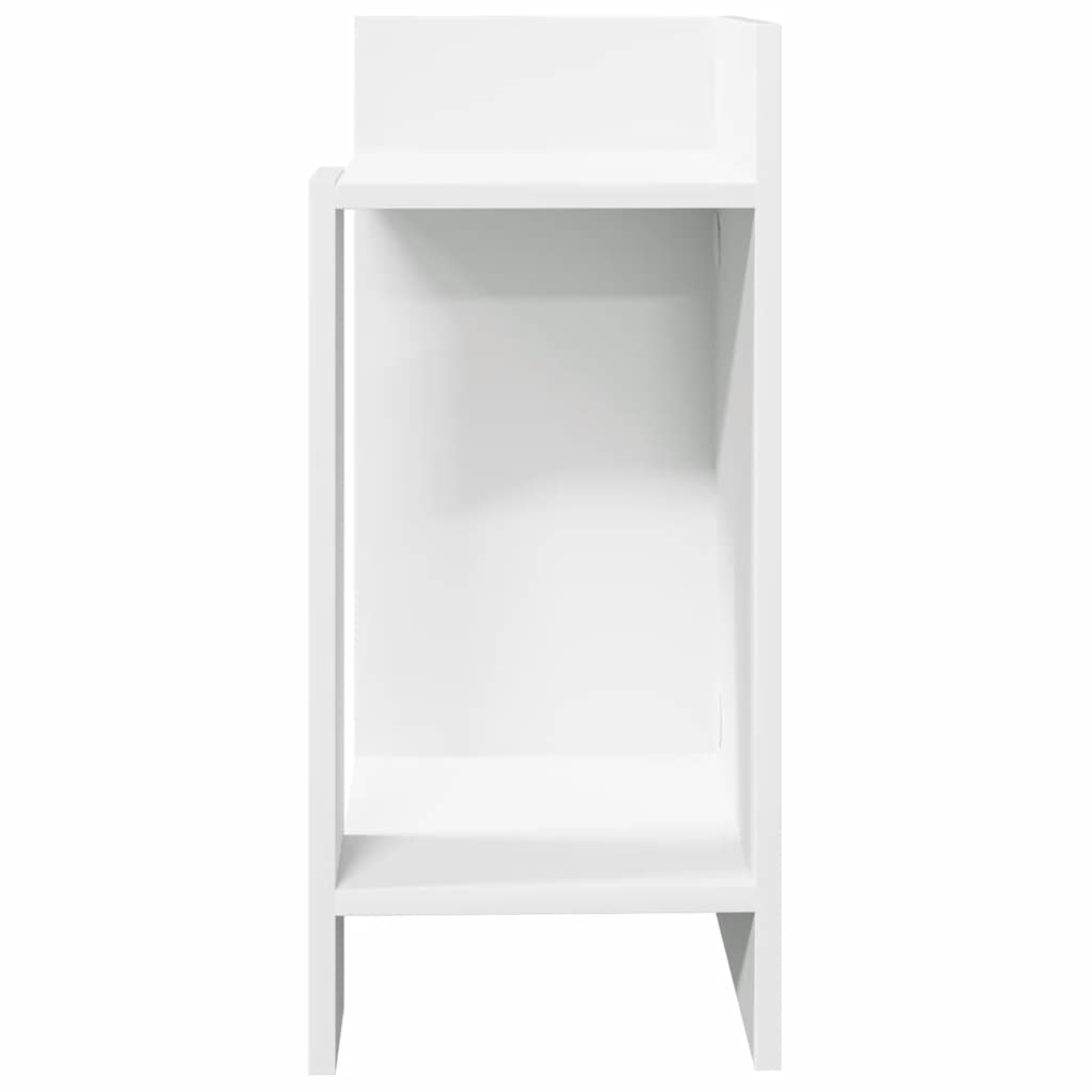 Mesa lateral com prateleira 110x50x103 cm branco
