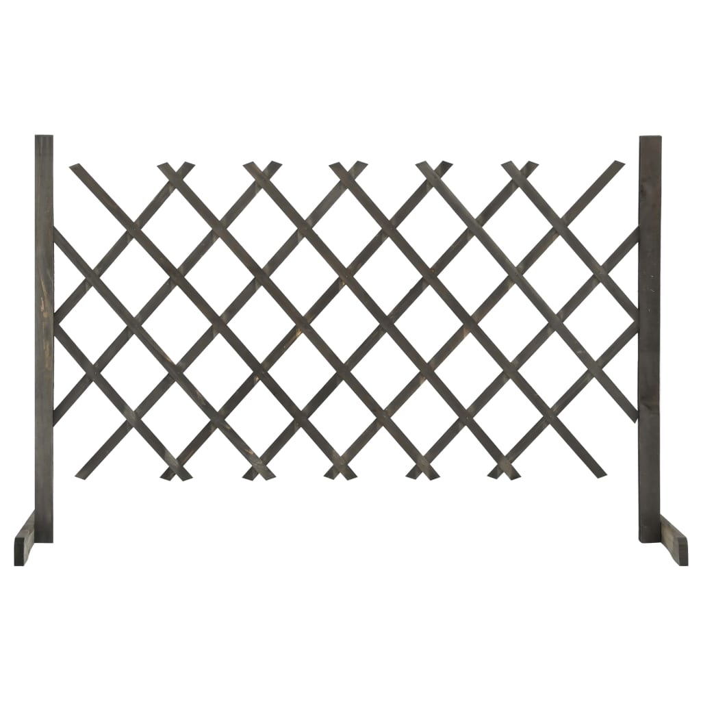 Vedação em treliça para jardim 120x90 cm abeto maciço cinzento
