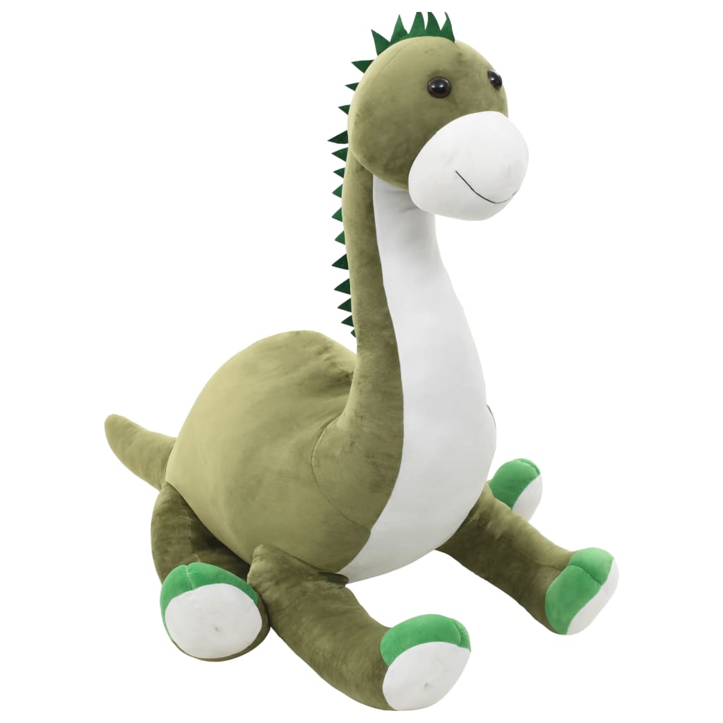 Dinossauro brontossauro de peluche verde