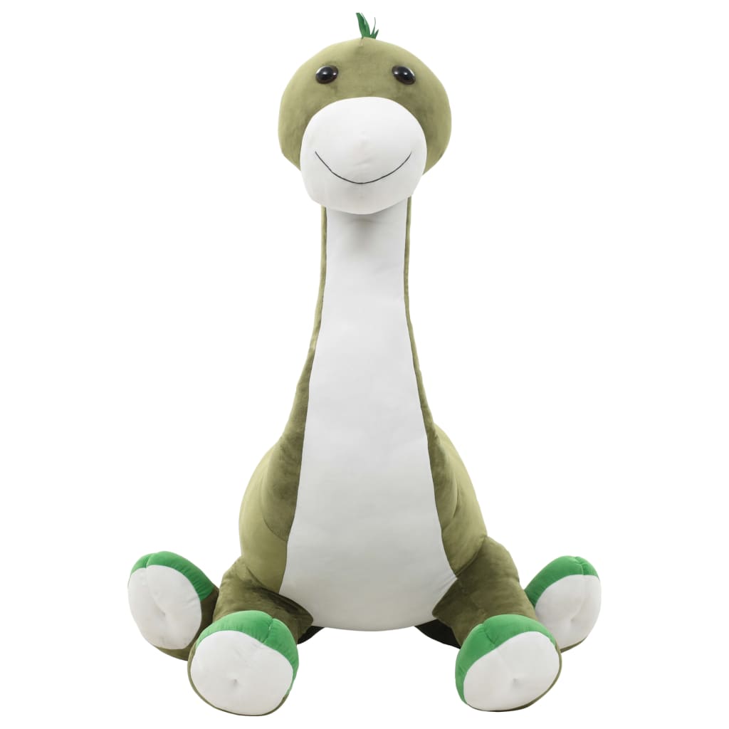 Dinossauro brontossauro de peluche verde