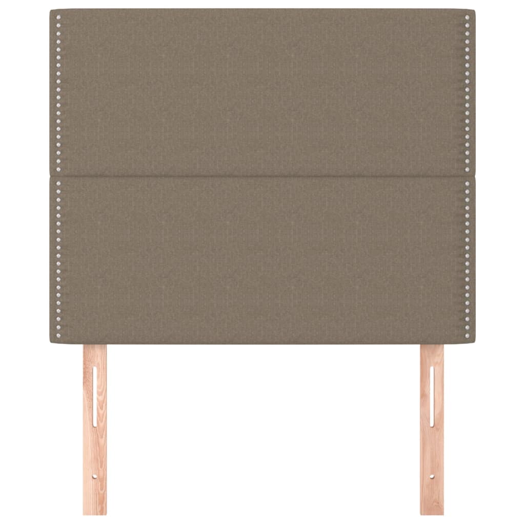 Cabeceira taupe 90x5x118/128 cm tecido