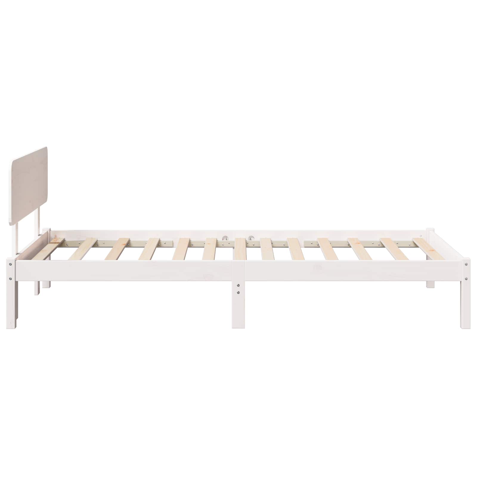 Estrutura da cama branco 90 x 190 cm madeira de pinheiro sólida