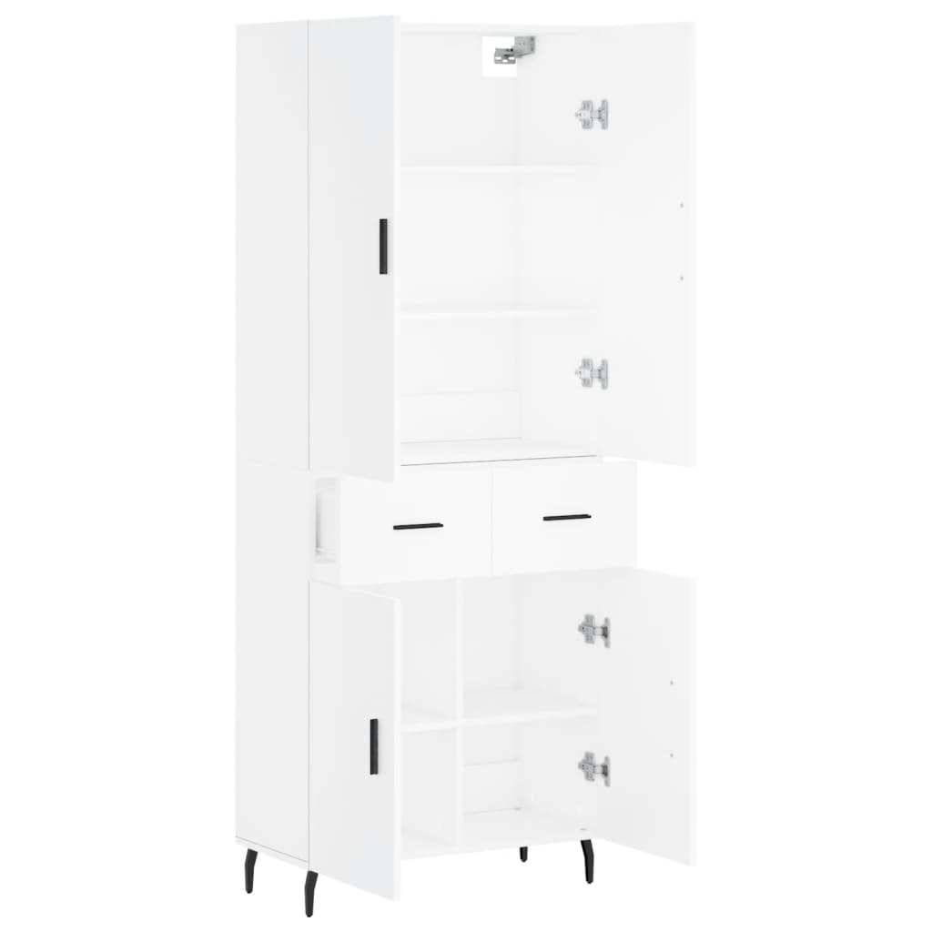 Armário alto 69,5x34x180 cm derivados de madeira branco