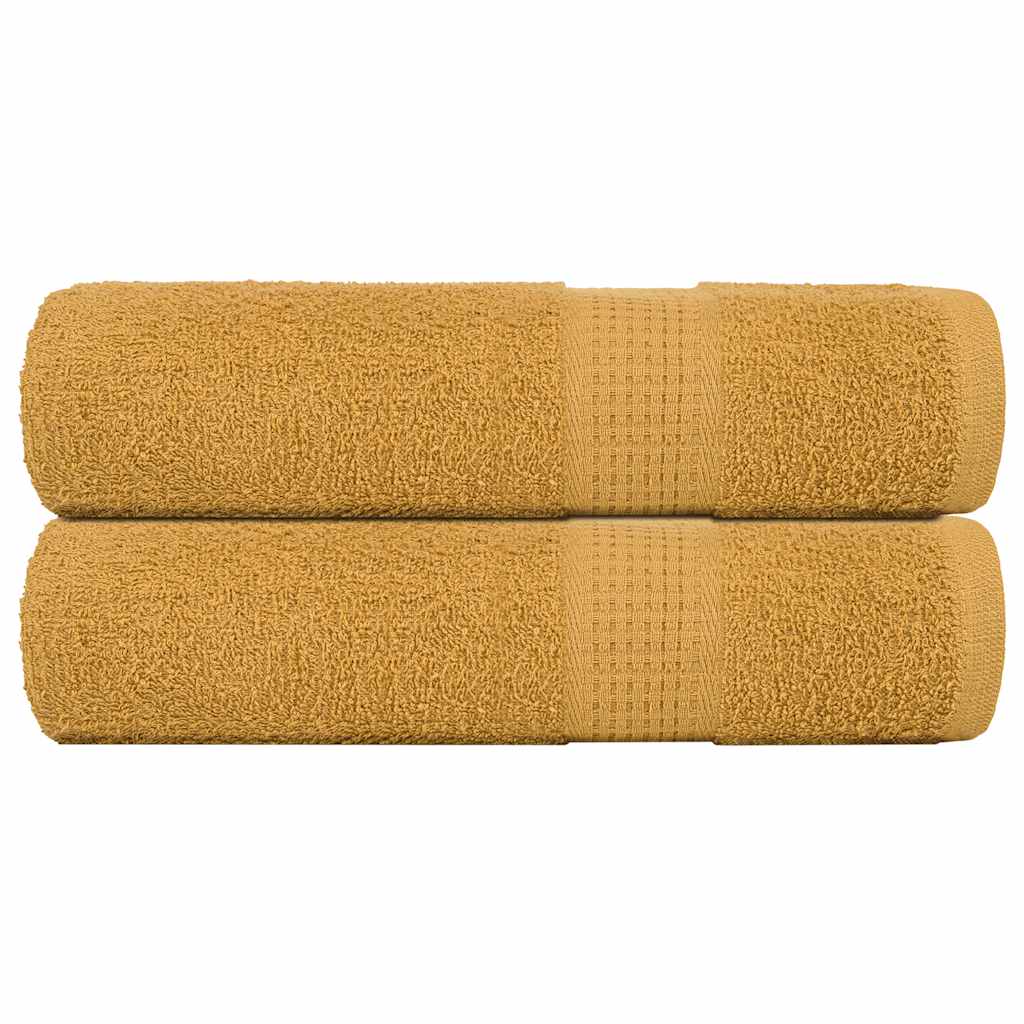 Toalhas de banho frogn 2pcs 70x140 cm 360 g/m² ouro