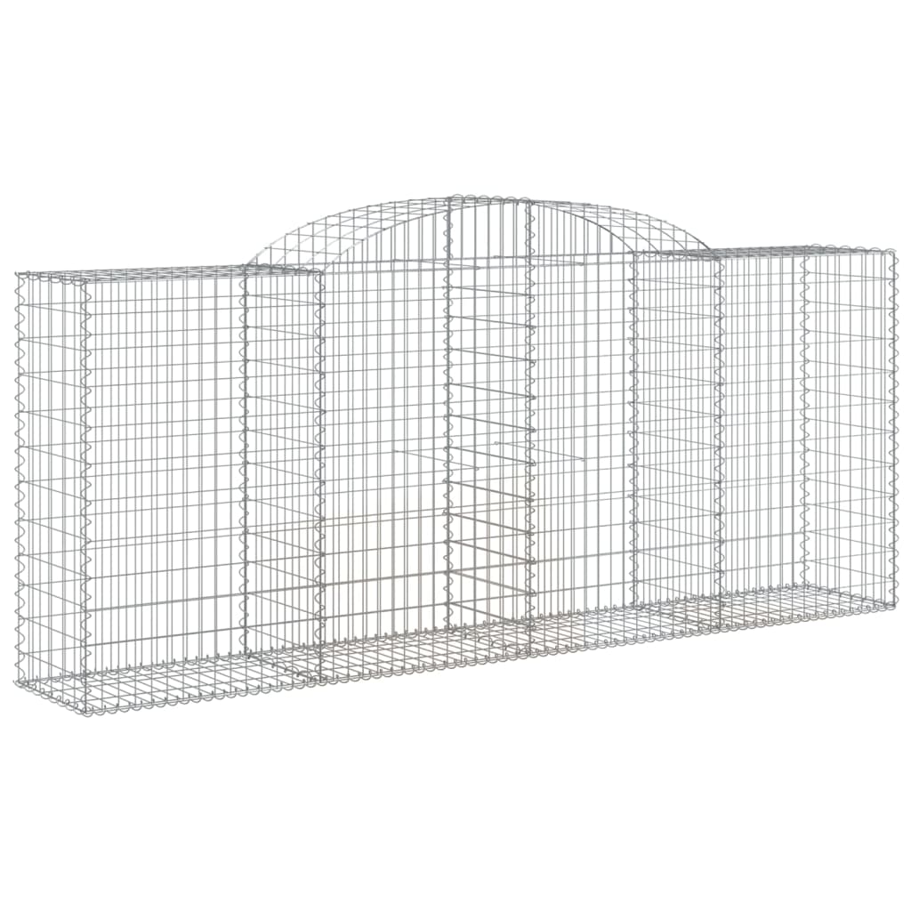 Cestos gabião arqueados 3pcs 300x50x120/140cm ferro galvanizado