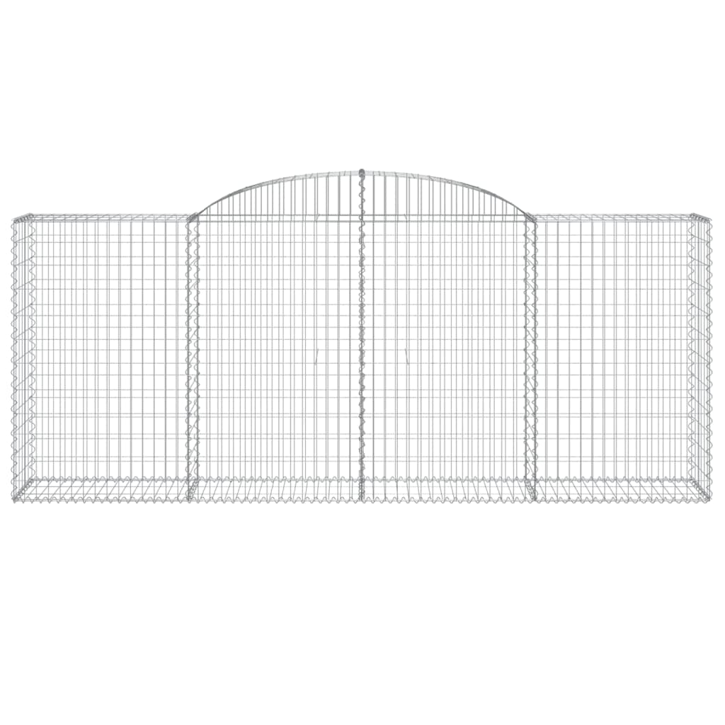 Cestos gabião arqueados 3pcs 300x50x120/140cm ferro galvanizado