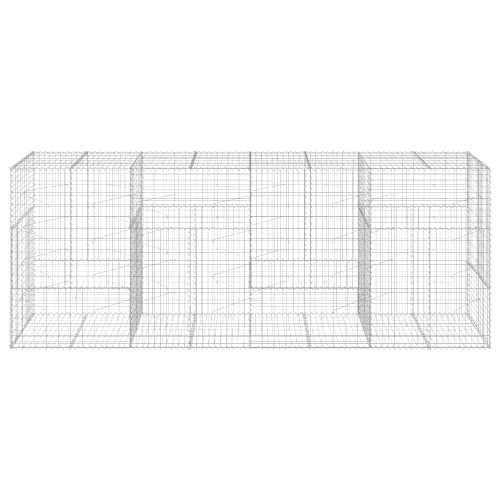 Cesto gabião com cobertura 400x100x150 cm ferro galvanizado