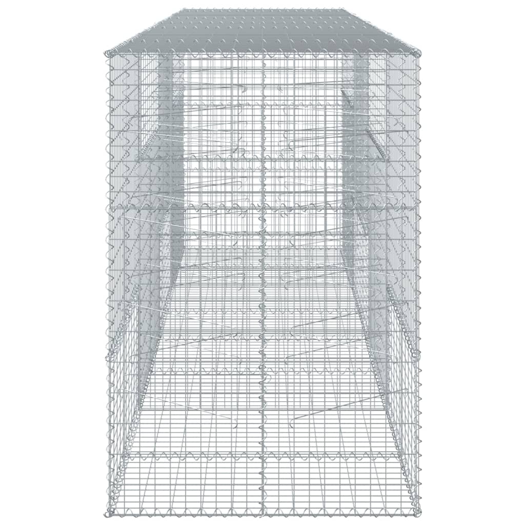Cesto gabião com cobertura 400x100x150 cm ferro galvanizado