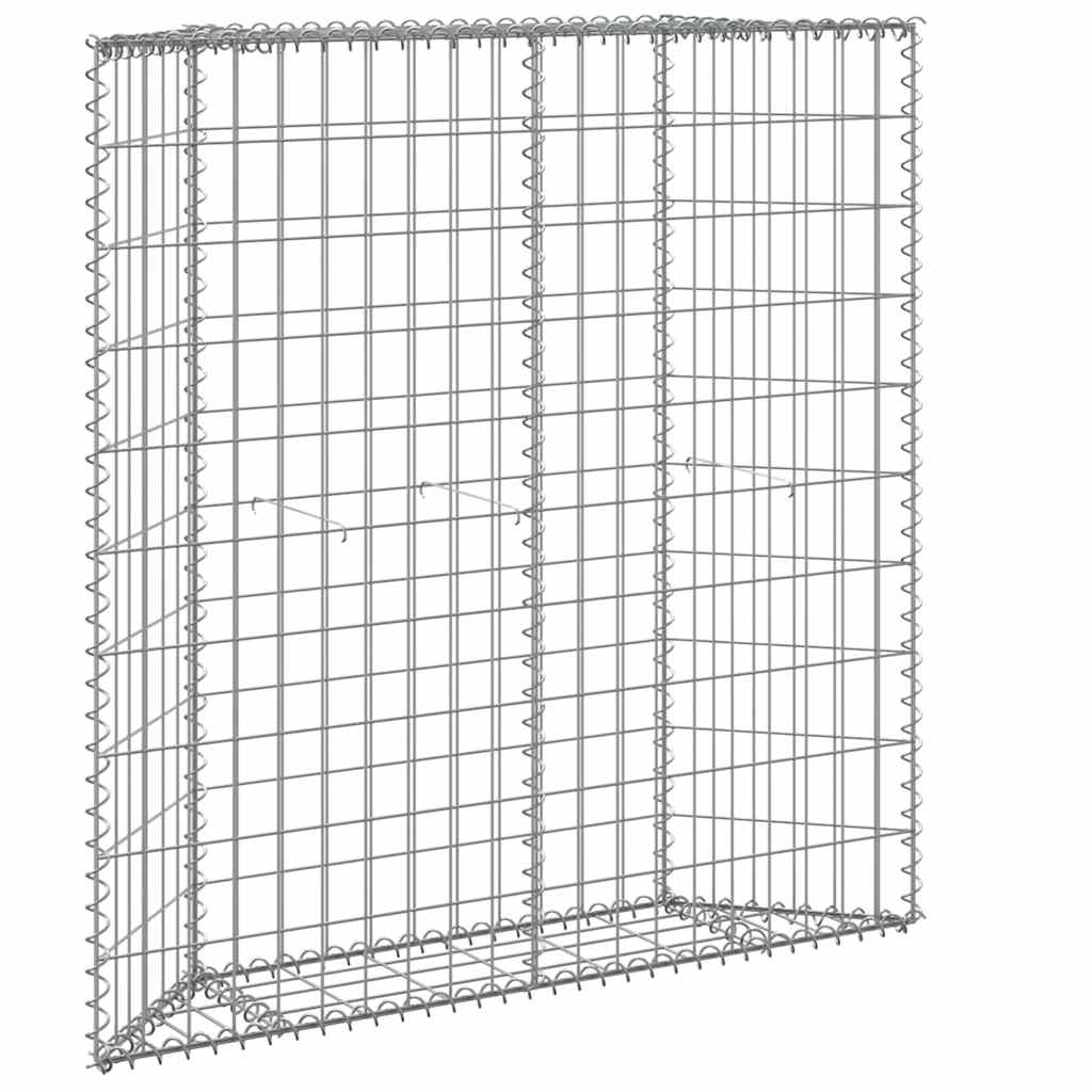 Canteiro elevado/cesto gabião trapézio 100x20x100cm aço galvan.