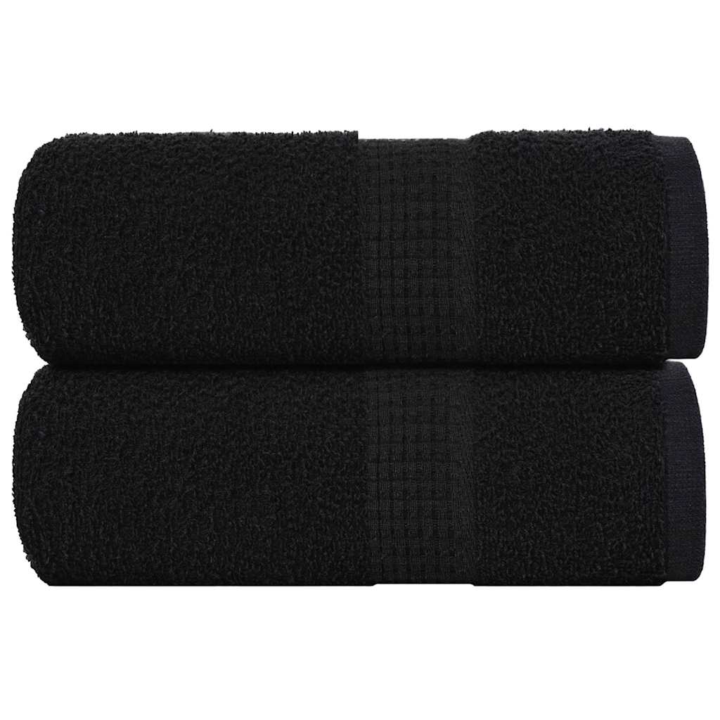 Toalhas de rosto frogn 2 peças pretas 30x30 cm 360 g/m²