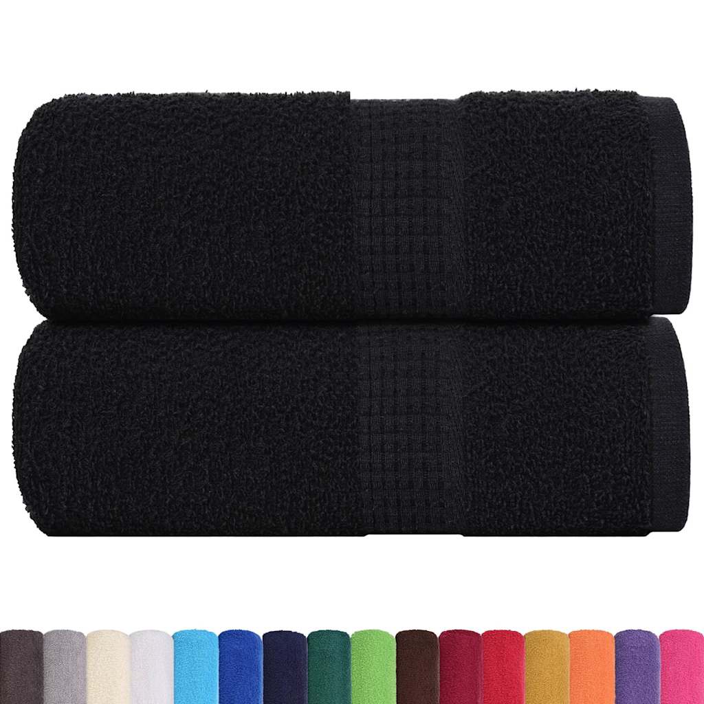 Toalhas de rosto frogn 2 peças pretas 30x30 cm 360 g/m²