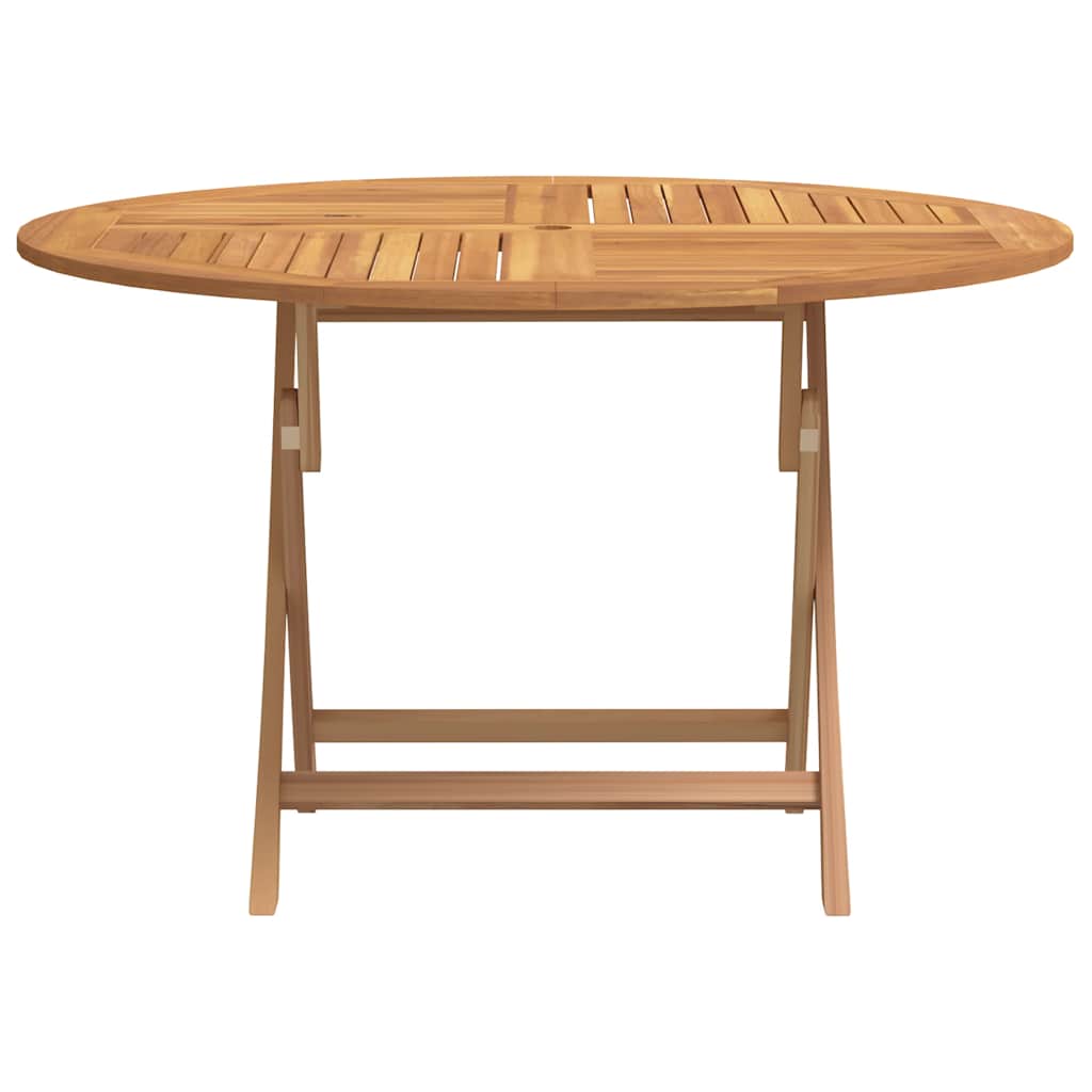 Mesa de jardim dobrável ø 110x75 cm madeira de teca maciça