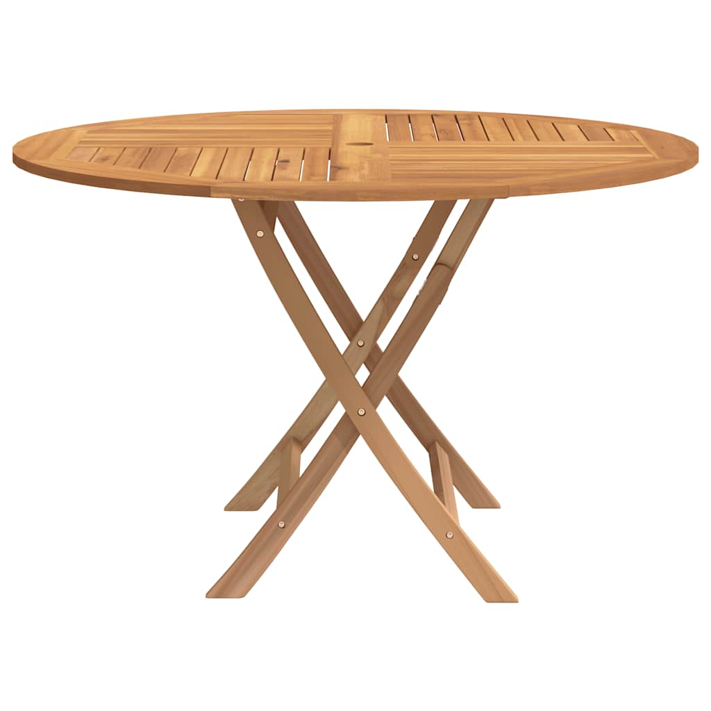 Mesa de jardim dobrável ø 110x75 cm madeira de teca maciça