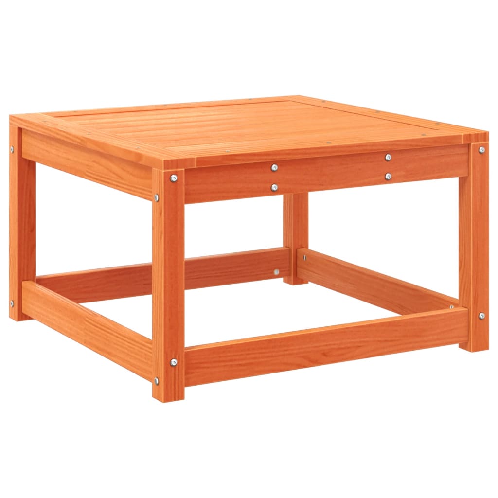 3 Pcs conjunto sofás de jardim madeira de pinho castanho cera