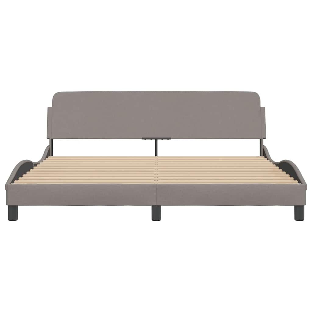 Estrutura de cama dover 180x200 cm tecido castanho-acinzentado
