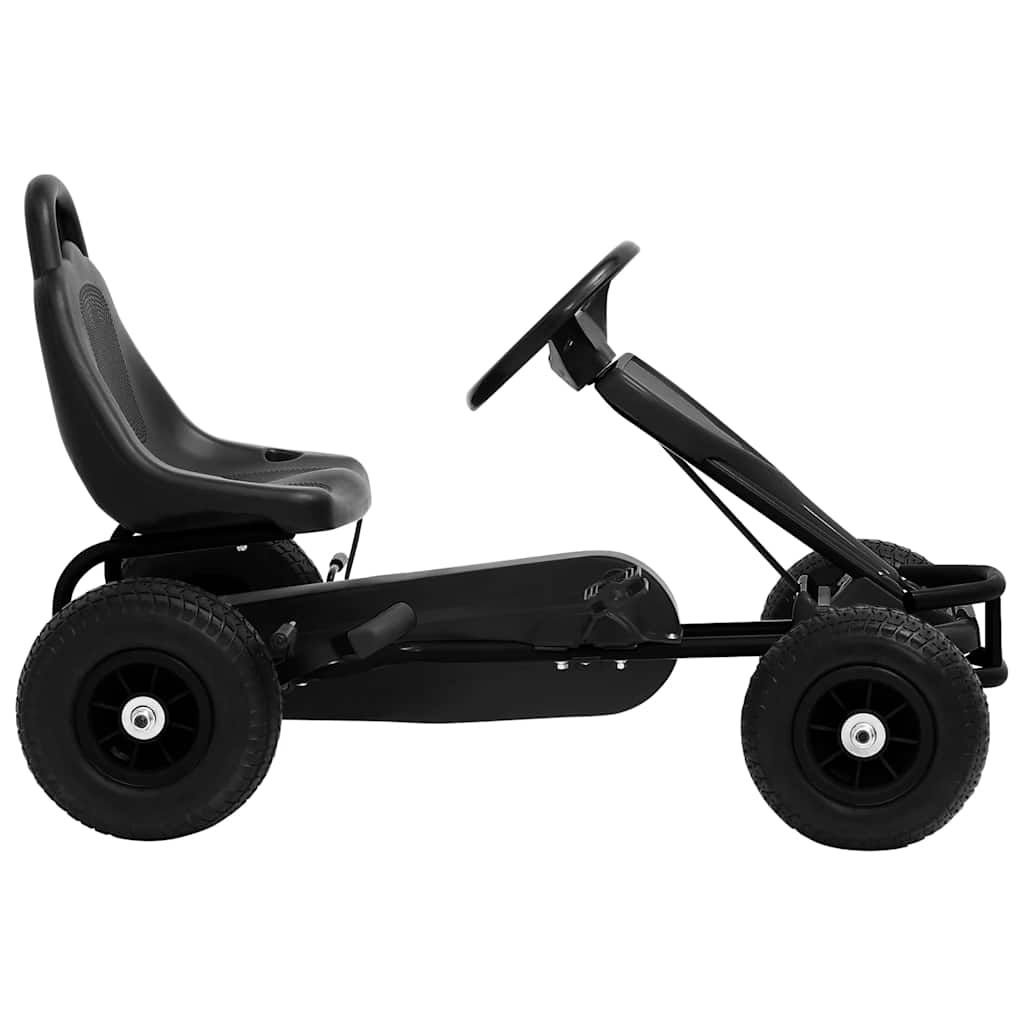 Kart a pedais com pneus pneumáticos preto