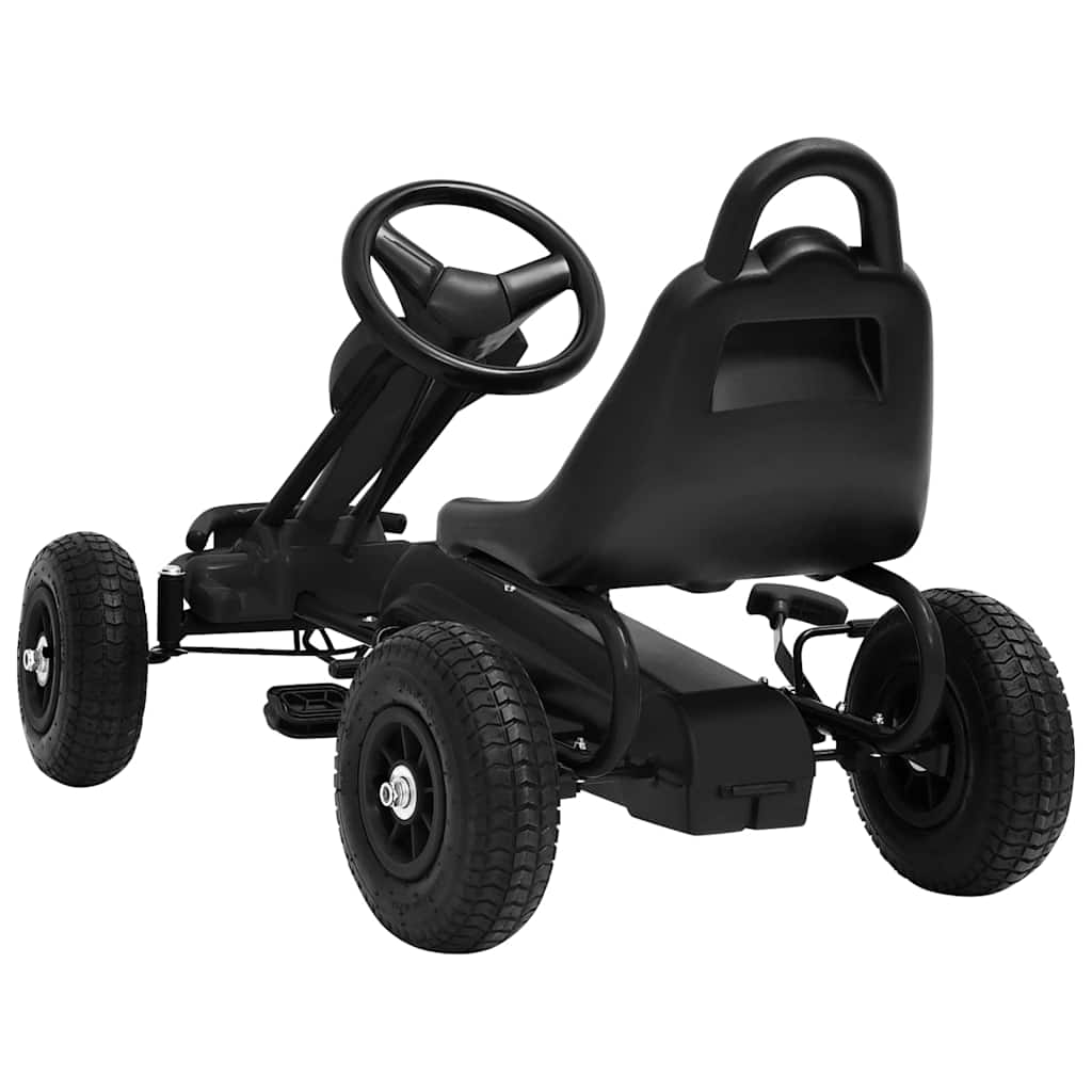 Kart a pedais com pneus pneumáticos preto