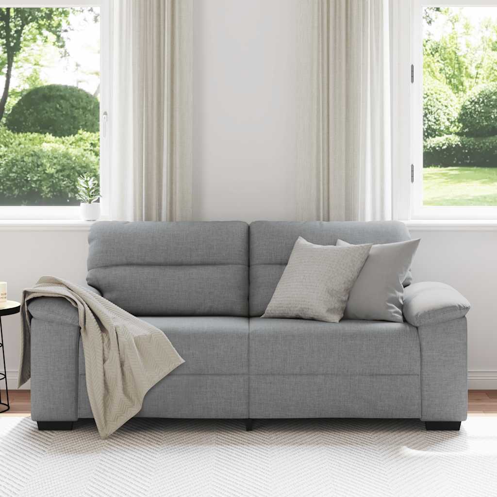 Sofá de 2 lugares em tecido 180x81x84 cm cinzento-claro