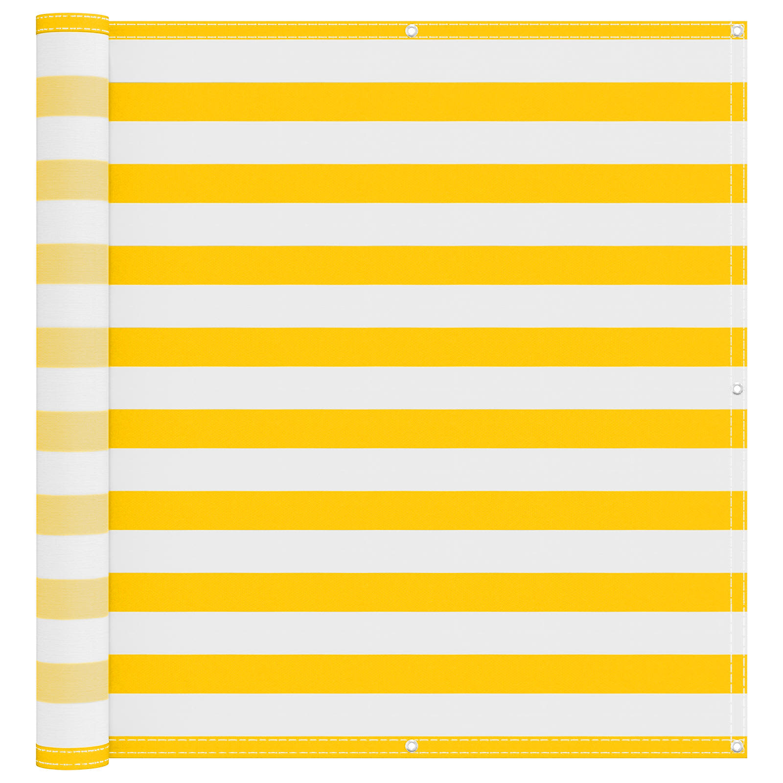 Tela de varanda amarelo e branco 110 x 200 cm tecido oxford