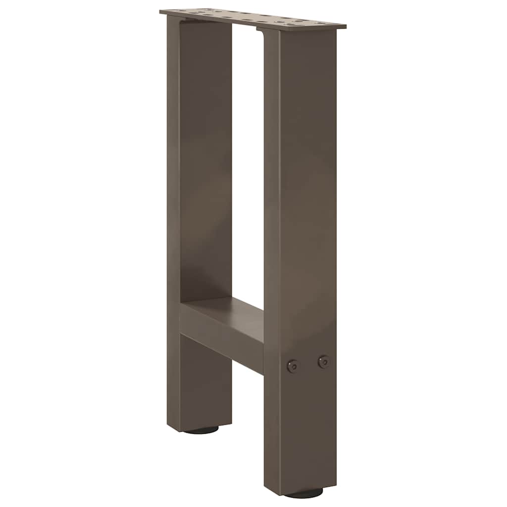 Pés para mesa de centro em aço natural, 2 peças, 28x(42-43) cm, aço