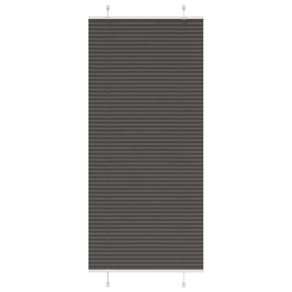 Preto plissada cega 90x200 cm largura tecido 89,4 cm poliéster