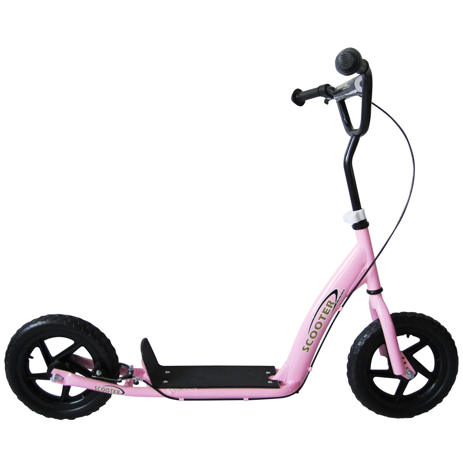 Trotinete para Crianças acima de 5 anos Scooter de 2 Rodas Grandes de 12 Polegadas com Freio e Guidão Ajustável em Altura Carga