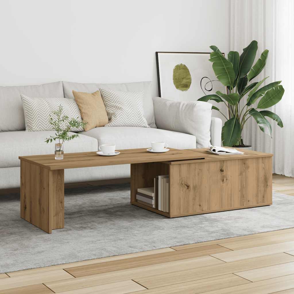 Mesa de centro 150x50x35 cm deriv. madeira carvalho artisiano
