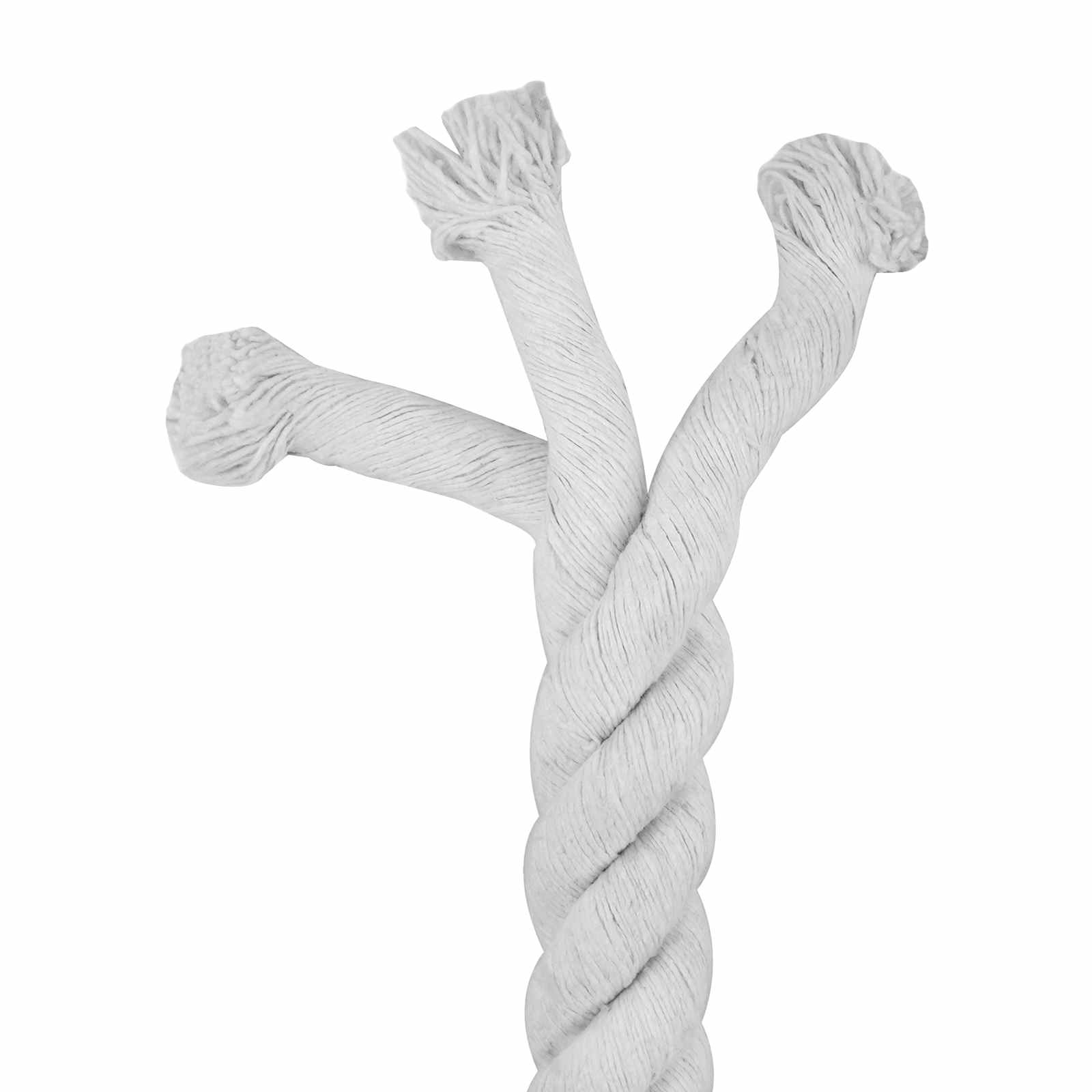 Corda de algodão 36 mm 5 m branco 100% algodão