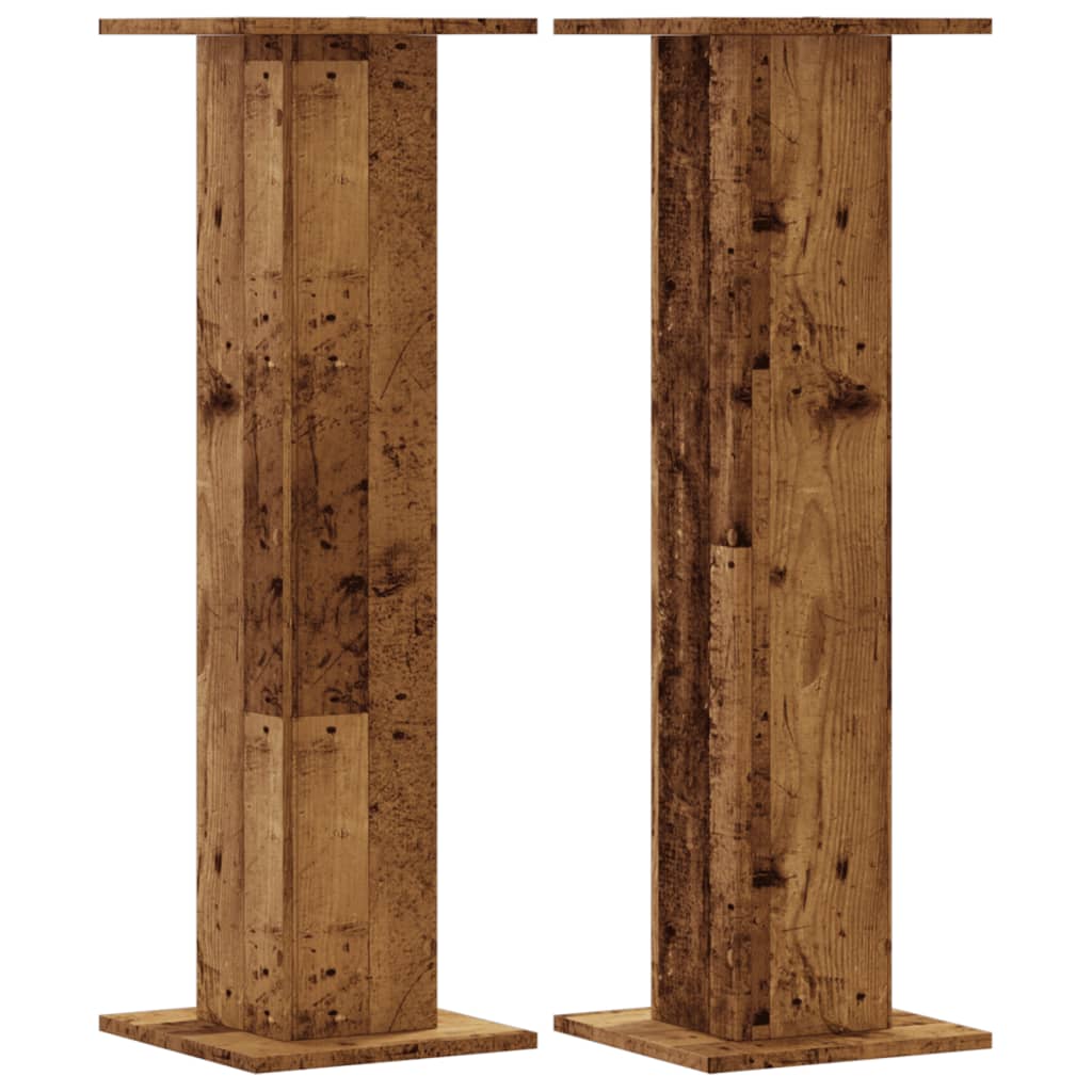 Suportes de colunas 2 pcs derivados de madeira madeira velha