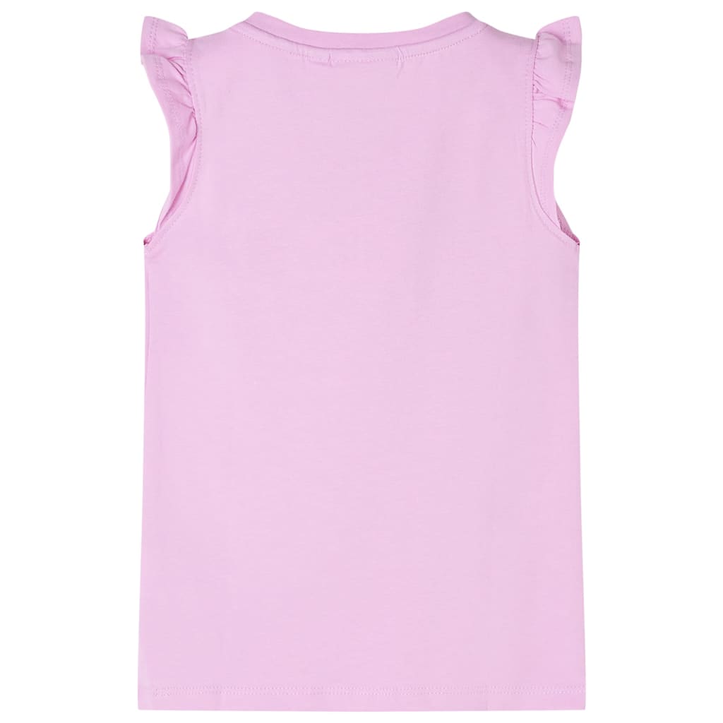 T-shirt para criança manga com folhos lilás 116